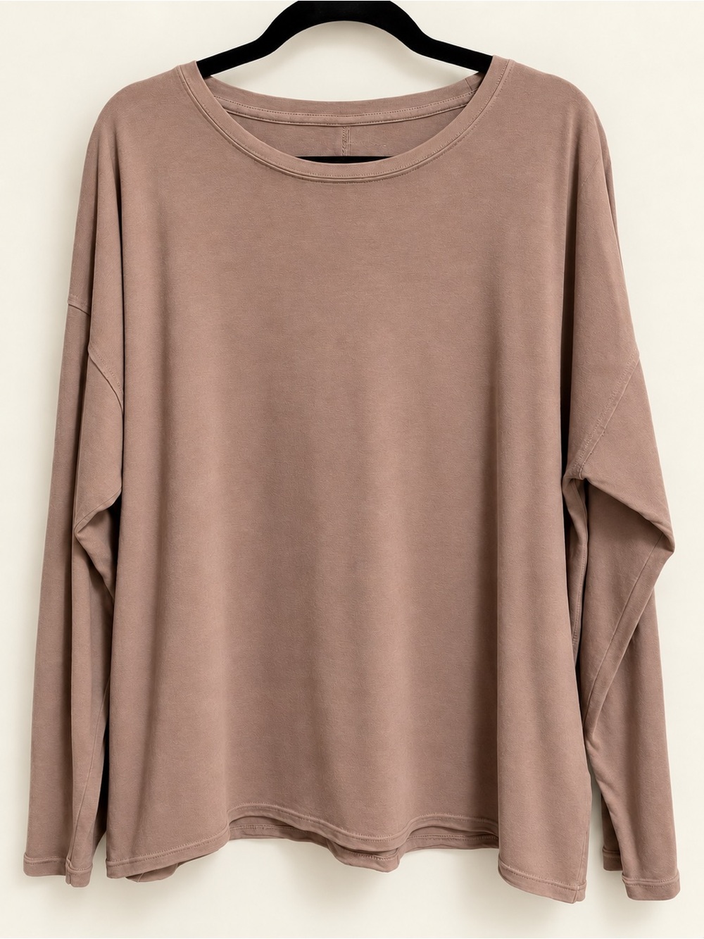 Free People We The Free Taupe Oversized Long Sleeve Top Small